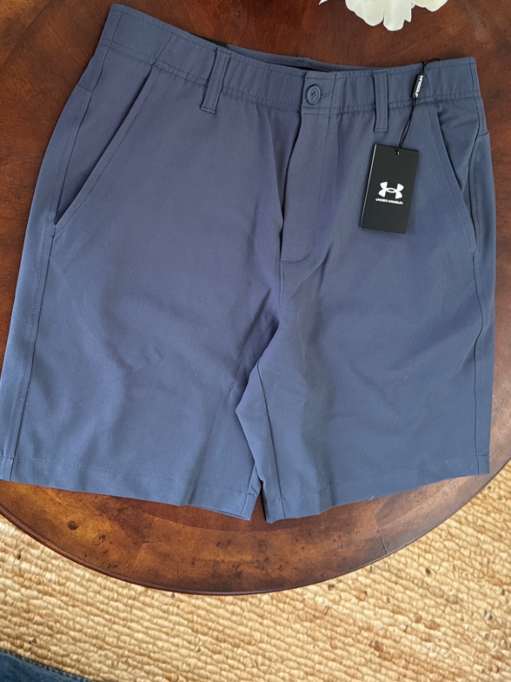 Under Armour Men's Flat Front Shorts - Steel Blue 32”w